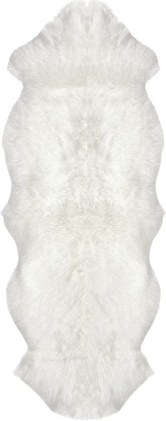 2' x 5' 7" Natural Double Pelt Sheepskin Rug primary image