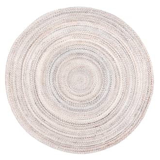 Beige 6' Farah Braided Ombre Rug swatch
