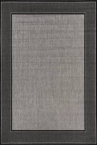 Monochrome Bordered Indoor/Outdoor Rug primary image