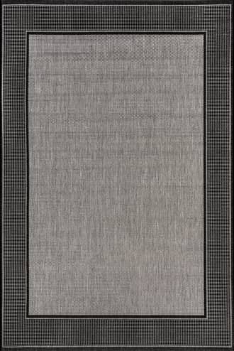 Monochrome Bordered Indoor/Outdoor Rug primary image