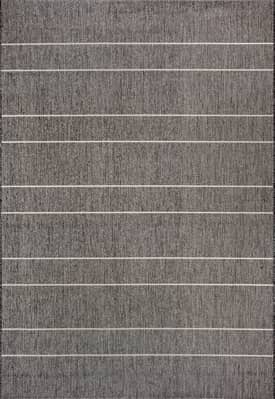 Gray 3' x 5' Venetian Pinstripes Indoor/Outdoor Rug swatch