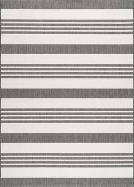 Light Gray 11' x 15' Regency Stripes Indoor/Outdoor Rug swatch