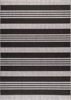 Gray 8' 6" x 12' Regency Stripes Indoor/Outdoor Rug swatch