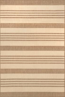 Brown 3' 9" x 5' 7" Regency Stripes Indoor/Outdoor Rug swatch