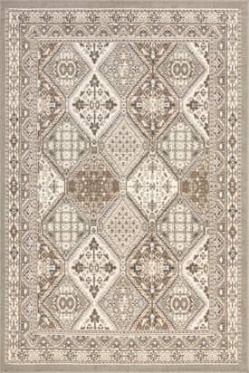 Gray 6' 7" x 9' Melange Tiles Rug swatch
