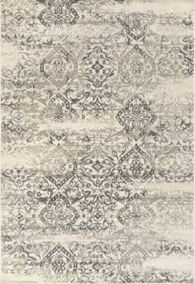Gray 3' x 5' Withered Floral Rug swatch