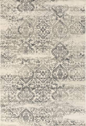 Grey 4' x 6' Withered Floral Rug swatch