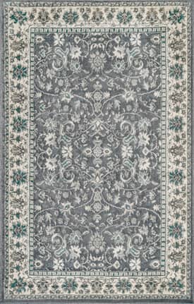 Gray 6' 7" x 9' Classic Floral Rug swatch