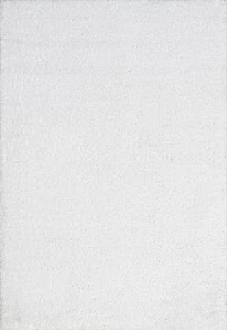 Snow White Solid Fluffy Rug swatch
