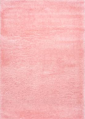 Baby Pink 9' x 12' Solid Fluffy Rug swatch