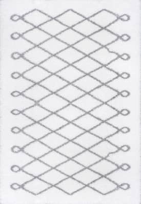Gray 8' x 10' Diamond Loop Rug swatch