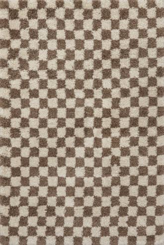 2' 8" x 8' Bettie Retro Checkered Shag Rug primary image