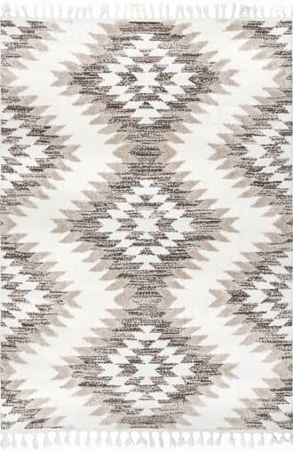 Beige 2' 8" x 8' Valeria Aztec Textured Rug swatch