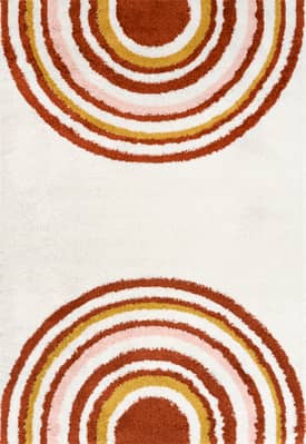 Rust 5' 3" x 7' 6" Michelle Shag Sunsets Rug swatch