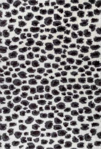 Beige 4' x 6' Leopard Spotted Shag Rug swatch
