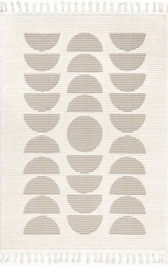 Beige 4' x 6' Lou Abstract Moon Rug swatch