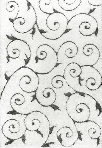 Beige 5' 3" Vine Swirls Rug swatch