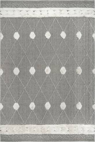 Gray Lina Dotted Lattice Rug swatch