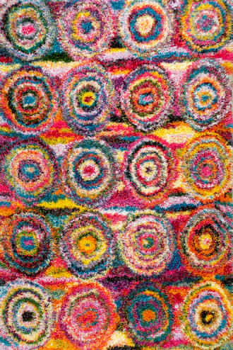 Multicolor 2' 6" x 6' Abstract Circles Rug swatch