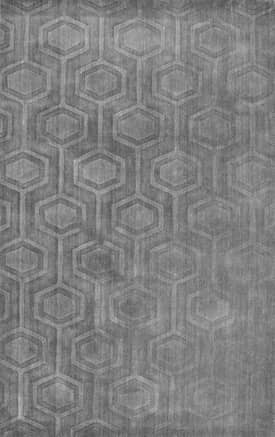 Gray 6' x 9' Honeycomb Rug swatch