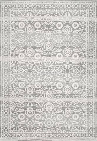 Silver Floral Symphony Rug swatch