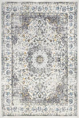 Gray 5' x 7' 5" Distressed Persian Rug swatch