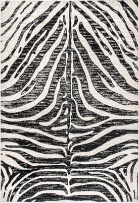 Black Zebra Stripes Rug swatch