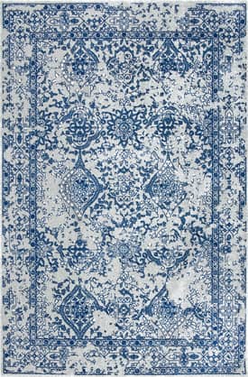 Light Blue 2' x 3' Floral Ornament Rug swatch