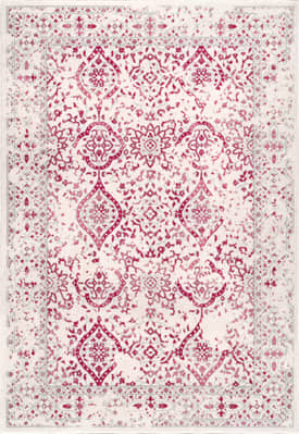 Pink 6' 7" x 9' Floral Ornament Rug swatch