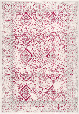 Pink 8' x 10' Floral Ornament Rug swatch