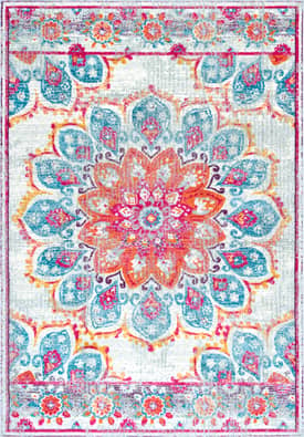 Pink 5' x 7' 5" Withered Bloom In Bouquet Rug swatch