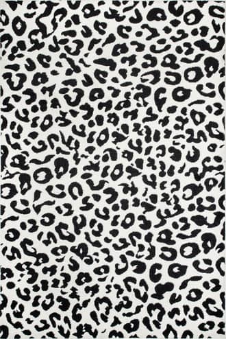 Dark Gray 4' x 6' Coraline Leopard Printed Rug swatch