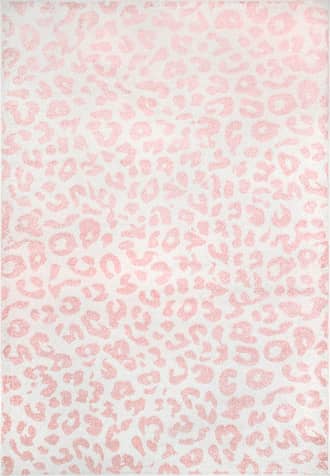 Baby Pink 9' x 12' Coraline Leopard Printed Rug swatch