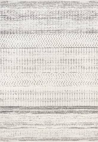 Gray 4' x 6' Banded Abacus And Stripes Rug swatch