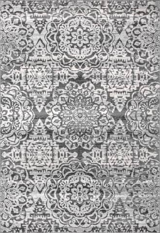 Gray Ombre Rosettes Rug swatch