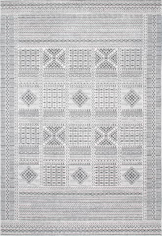 Gray Tiled Patchwork Rug swatch