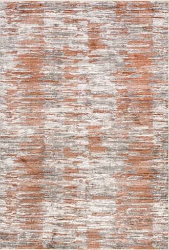 Rust Cacey Crosshatch Fringe Rug swatch