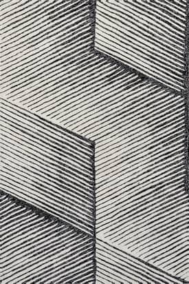 Gray Vernice Modern Striped Rug swatch