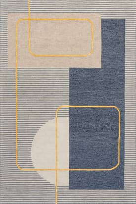 Blue Ayla Abstract Striped Rug swatch