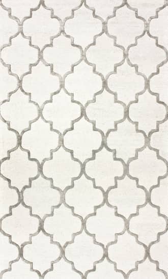 Ivory 8' Janelle Wool Trellis Rug swatch