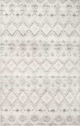 Ivory Dotted Diamonds Texture Rug swatch
