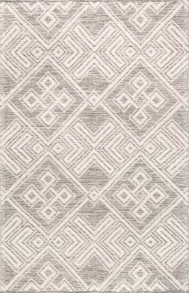 Ivory 8' x 10' Quinn Textured Lucky Tiles Rug swatch
