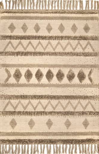 Beige Chandy Textured Wool Rug swatch