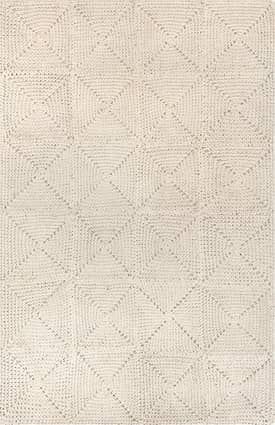 Ivory Bernice Cotton Tiled Rug swatch