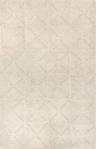 Ivory Bernice Cotton Tiled Rug swatch