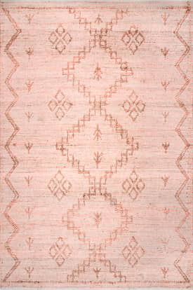 Pink 2' x 3' Textured Moroccan Jute Rug swatch