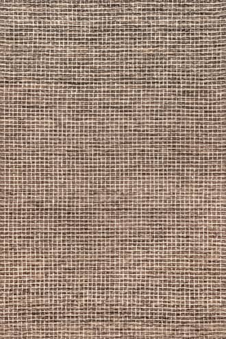 Brown 4' x 6' Melrose Checked Rug swatch