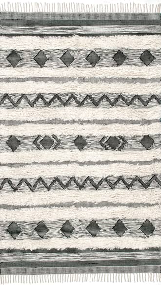 7' 6" x 9' 6" Shaggy Diamonded Stripes Rug primary image