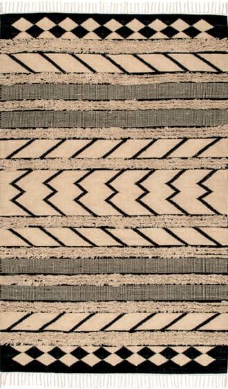Shaggy Geometric Stripes Rug primary image