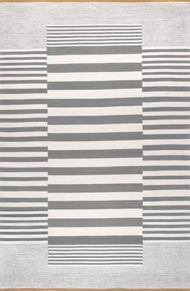 Gray Striped Contemporary Rug swatch